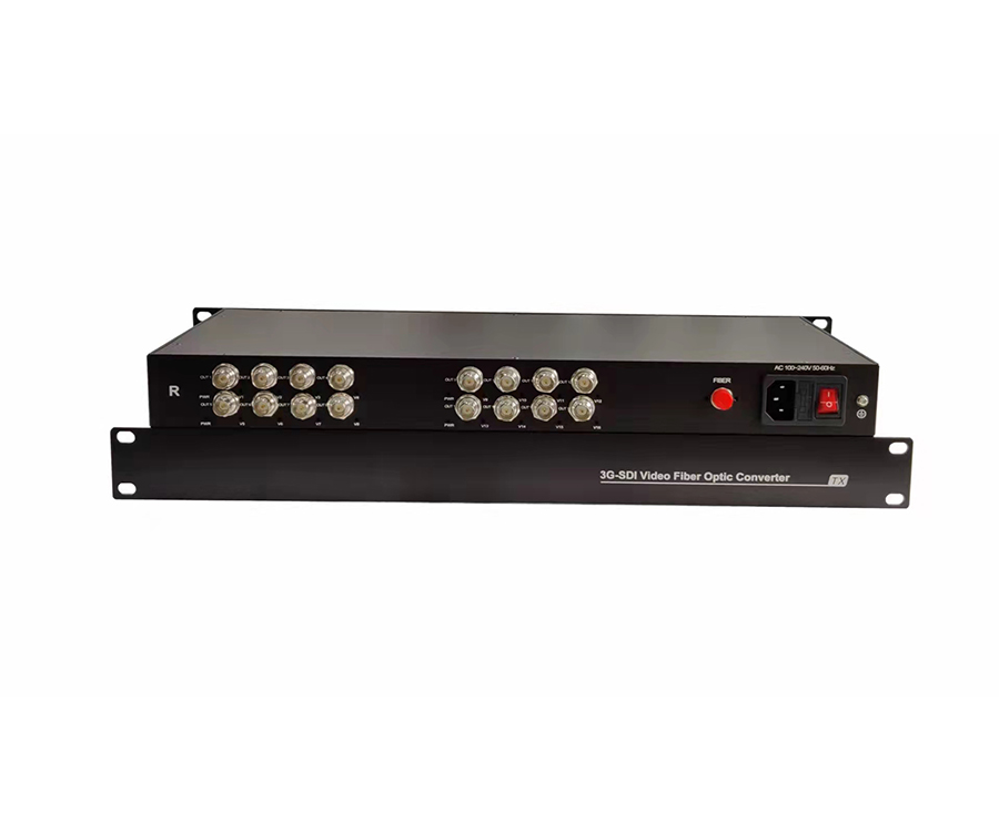 16-channel 3G-SDI Video to Fiber Converter